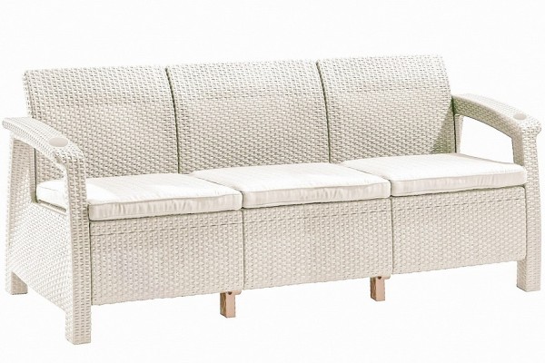 Трёхместный диван  Yalta Sofa 3 Seat белый купить в Кирове