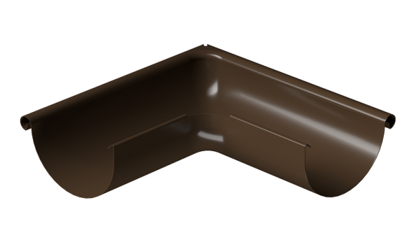 Угол внешний 90° D125 Döcke STAL PREMIUM Каштан, (RAL 8017) купить в Кирове