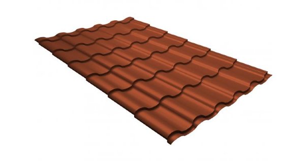 Металлочерепица кредо GL 0,5 GreenСoat Pural RR 750 кирпично-красный (RAL 8004 терракота) купить в Кирове