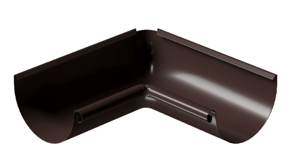 Угол внутренний 90° D125 Döcke STAL PREMIUM Шоколад, (RAL 8019) купить в Кирове