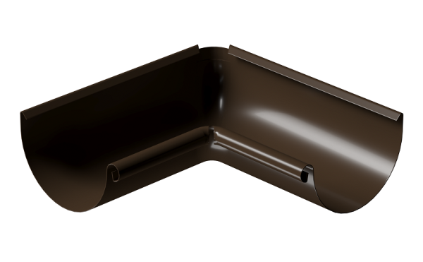 Угол внутренний 90° D125 Döcke STAL PREMIUM Каштан, (RAL 8017) купить в Кирове