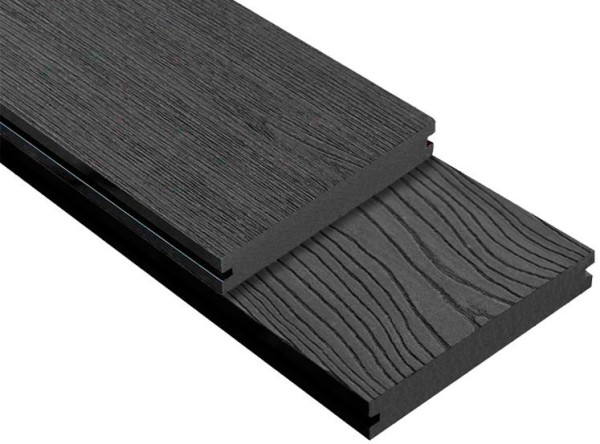 Террасная доска ДПК Outdoor 3D полнотелая STORM/OCEAN BLACK черная купить в Кирове