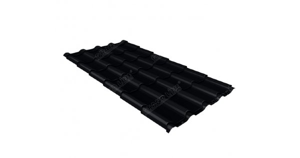 Металлочерепица камея 0,45 Drap RAL 9005 черный купить в Кирове