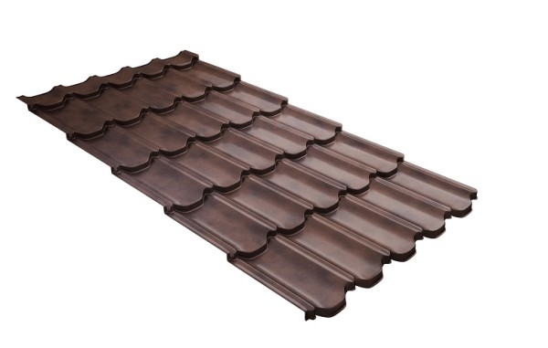 Металлочерепица квинта плюс с  3D резом 0,45 Safari Twincolor Brown купить в Кирове