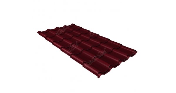 Металлочерепица камея 0,45 Drap RAL 3005 красное вино купить в Кирове