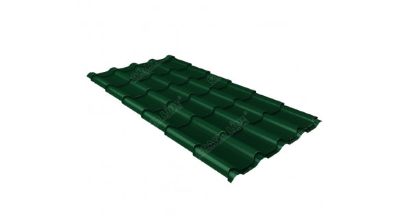 Металлочерепица камея 0,45 Drap RAL 6005 зеленый мох купить в Кирове