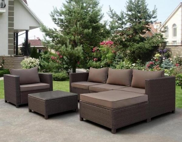 Комплект мебели AFINA плетеной из иск. ротанга YR821A Brown/Beige купить в Кирове