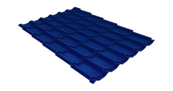 Металлочерепица классик 0,5 Satin RAL 5005 сигнальный синий купить в Кирове