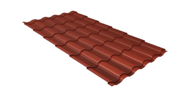 Металлочерепица кредо GL 0,5 Velur20 RAL 8004 терракота купить в Кирове