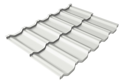 Металлочерепица модульная Квинта Uno Grand Line c 3D резом 0,5 Satin RAL 9003 сигнальный белый купить в Кирове