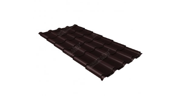 Металлочерепица камея GL 0,5 Quarzit RAL 8017 Metallic купить в Кирове