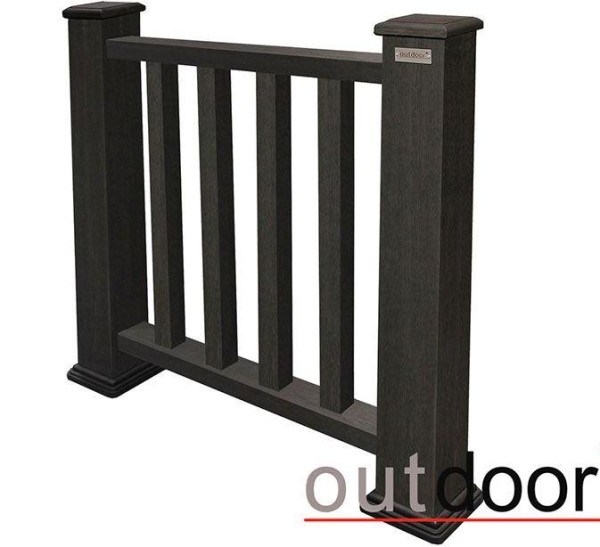 Ограждение из ДПК Outdoor Классик 3D STORM чёрный купить в Кирове