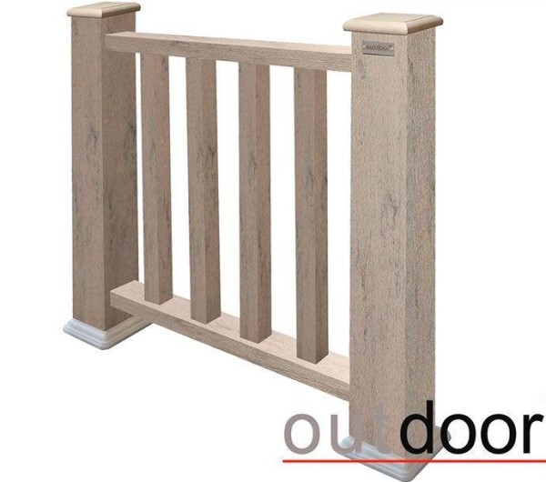 Ограждение из ДПК Outdoor Классик 3D STORM серый микс купить в Кирове