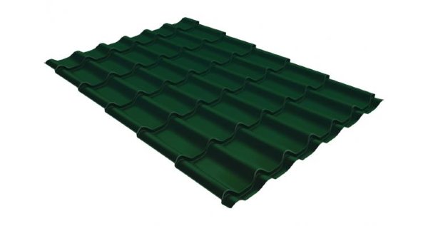 Металлочерепица классик 0,5 Satin RAL 6005 зеленый мох купить в Кирове