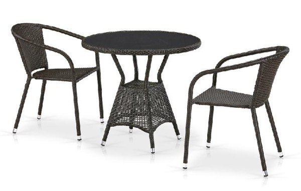 Комплект плетеной мебели AFINA из иск. ротанга T707ANS/Y137C-W53 Brown 2Pcs купить в Кирове