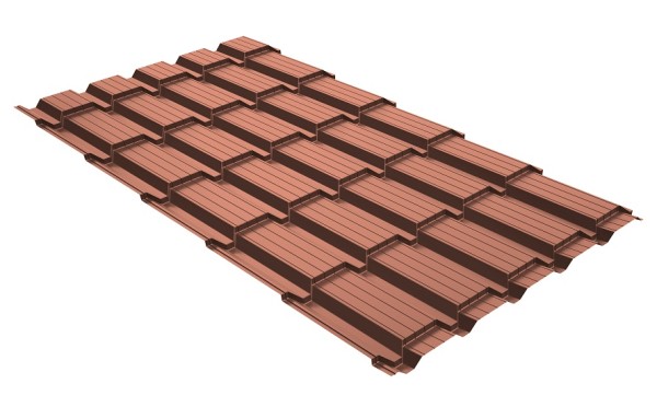 Металлочерепица GL квадро профи 0,5 Quarzit Cuprum Steel купить в Кирове