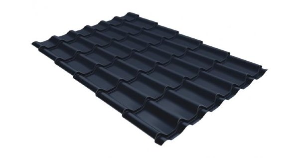 Металлочерепица классик 0,5 Satin RAL 7024 мокрый асфальт купить в Кирове