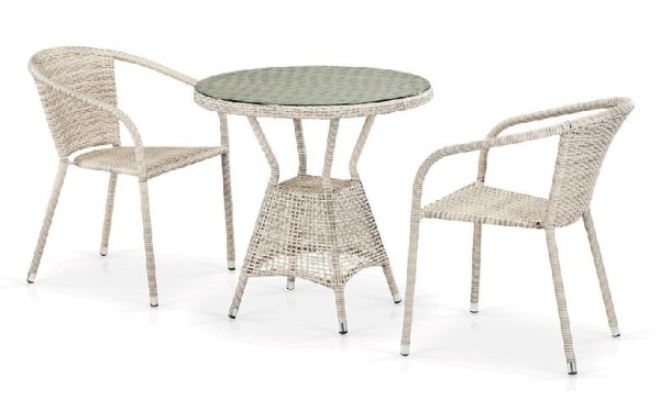 Комплект плетеной мебели AFINA из иск. ротанга T705ANT/Y137C-W85 Latte 2Pcs купить в Кирове