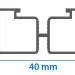 Лага алюминиевая KRONEX 40x15x3000 мм опорная Slim купить в Кирове