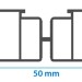 Лага алюминиевая KRONEX 50x25x3000 мм несущая купить в Кирове