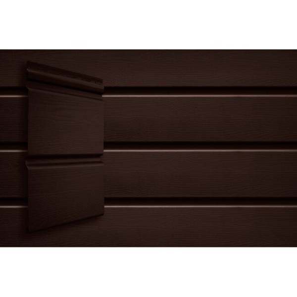 Виниловый сайдинг Grand Line Double-Брус Тёмный Дуб купить в Кирове