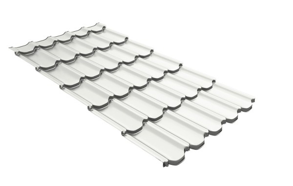 Металлочерепица квинта плюс с 3D резом 0,5 Satin RAL 9003 сигнальный белый купить в Кирове
