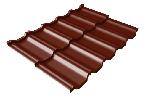 Металлочерепица модульная Квинта Uno Grand Line c 3D резом 0,5 Satin RAL 3005 красное вино купить в Кирове