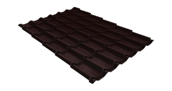 Металлочерепица классик 0,5 Satin RAL 8017 шоколад купить в Кирове