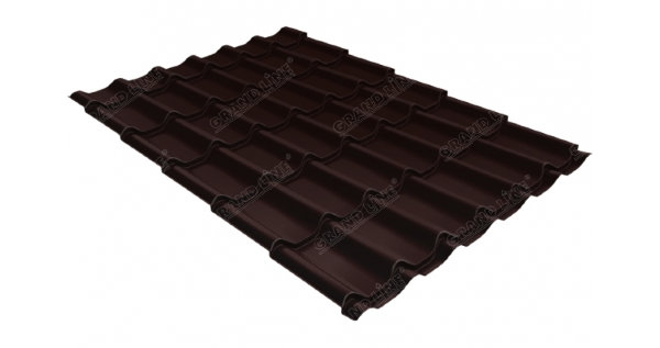 Металлочерепица классик GL 0,5 Quarzit RAL 8017 шоколад Metallic купить в Кирове