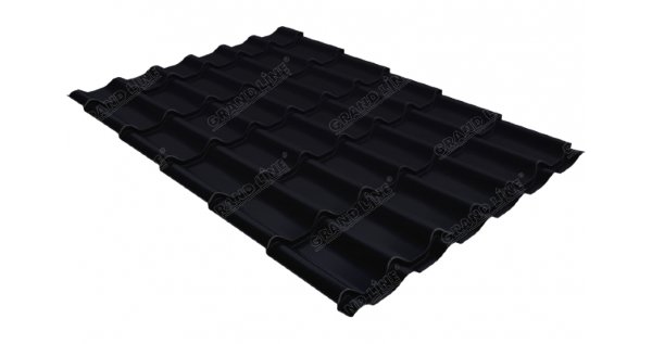 Металлочерепица классик 0,45 Drap RAL 9005 черный купить в Кирове